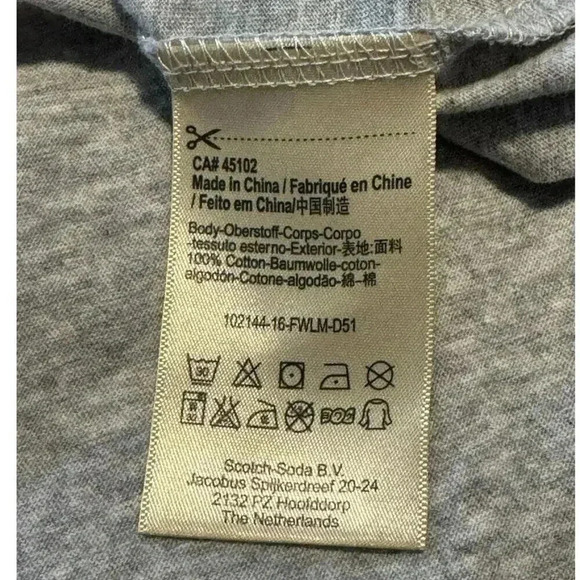 NEW Scotch & Soda Size 3 (Large) Gray Ok Go Star Tee NWT - Picture 5 of 7